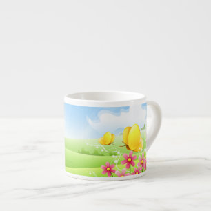 Yellow Butterflies Espresso Cup