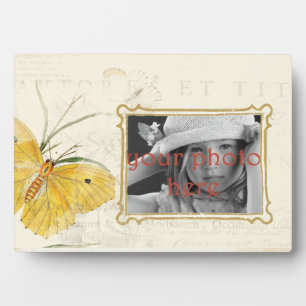 Yellow Butterfly 5 x 7 Photo Plaque with Easel