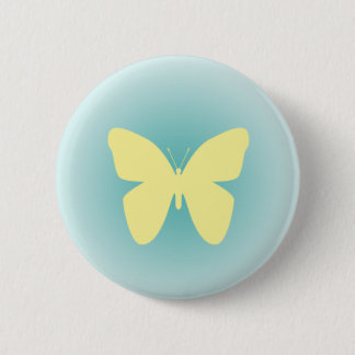 Yellow Butterfly 6 Cm Round Badge