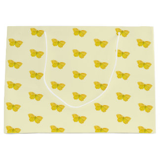 Yellow Butterfly Common Brimstone Flying   Large Gift Bag