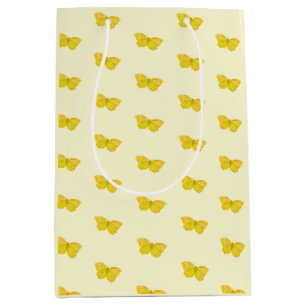 Yellow Butterfly Common Brimstone Flying   Medium Gift Bag