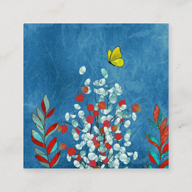 Yellow Butterfly Enclosure Card (Back)