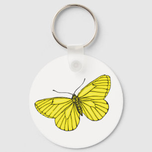 Yellow Butterfly Key Ring