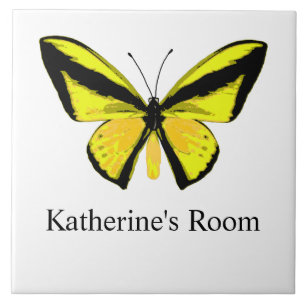 Yellow Butterfly Kids Room Tile