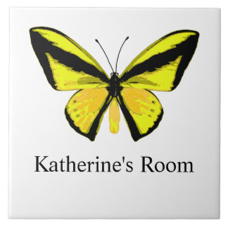 Yellow Butterfly Kids Room Tile