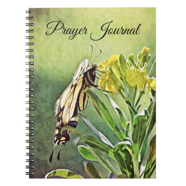 Yellow Butterfly Nature Art Prayer Journal (Front)