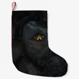 YELLOW BUTTERFLY ON STONE SMALL CHRISTMAS STOCKING