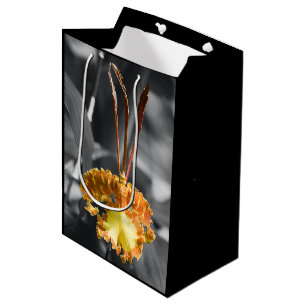 Yellow Butterfly Orchid Flower Medium Gift Bag
