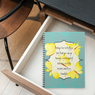 🌼✍️Yellow Butterfly Something Beautiful Notebook