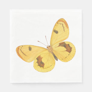 Yellow Butterfly - Vintage Fine Art Paper Napkins