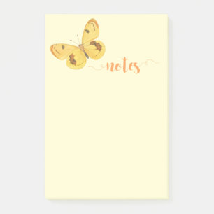 Yellow Butterfly Vintage Fine Art Post-it Notes