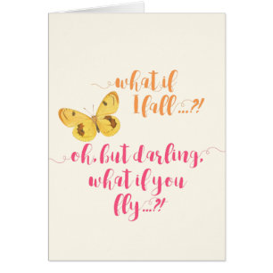 Yellow Butterfly - What if I fall?  Inspirational
