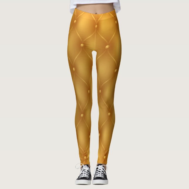 Yellow Buttons Leggings (Front)