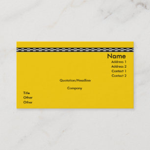 Yellow Cab Business Card
