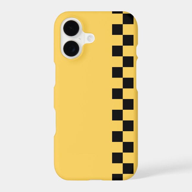 Yellow cab chequered pattern (Back)
