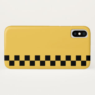 Yellow cab chequered pattern iPhone x case