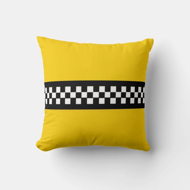 Yellow Cab Pillow (Front)