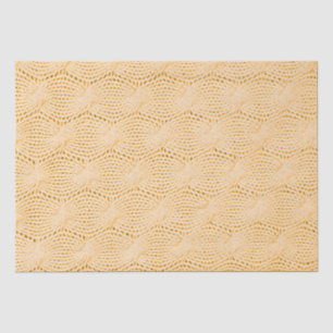 Yellow Cableknit Pattern  Tissue Paper