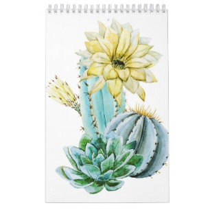 Yellow Cactus Flower Calendar