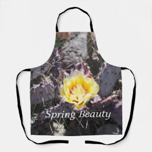 Yellow cactus flower in spring apron