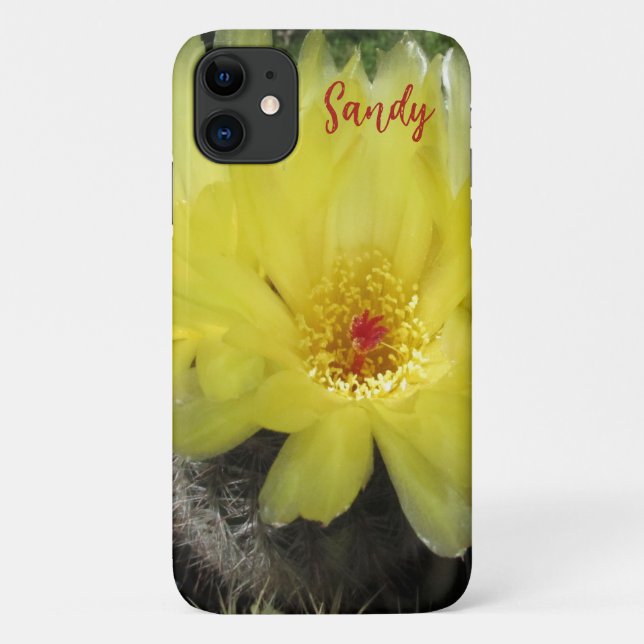 Yellow Cactus Flower iPhon Cell Phone Case Custom (Back)