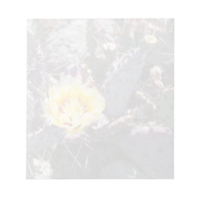 Yellow cactus flower notepad (Front)