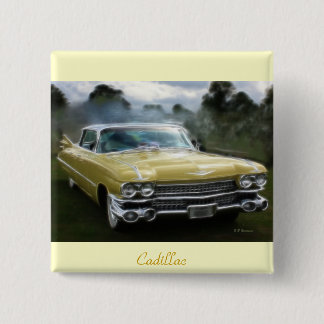 Yellow Cadillac 15 Cm Square Badge