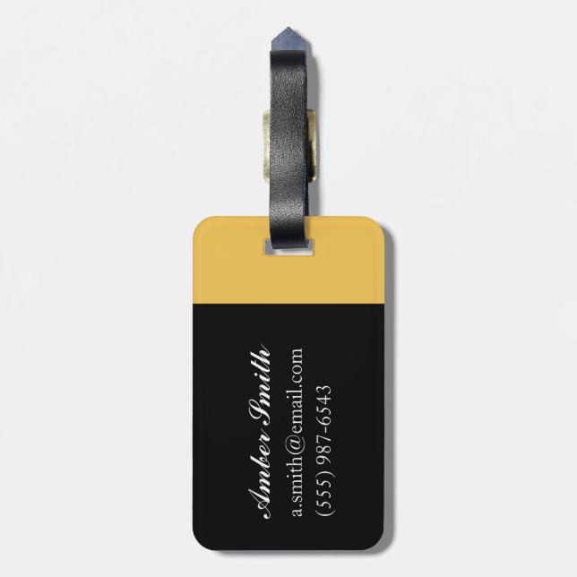 Yellow Cadillac 2012 Luggage Tag (Back Vertical)