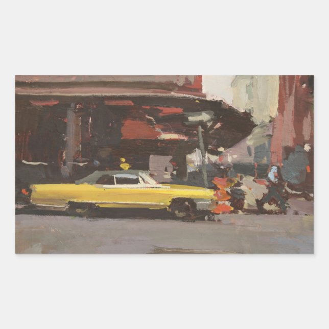 Yellow Cadillac 2012 Rectangular Sticker (Front)