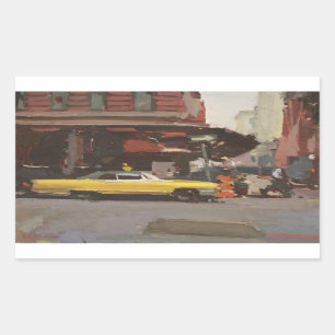 Yellow Cadillac 2012 Rectangular Sticker