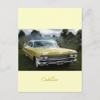 Yellow Cadillac Postcard