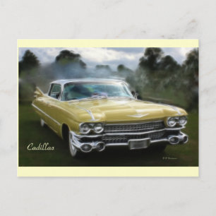 Yellow Cadillac Postcard
