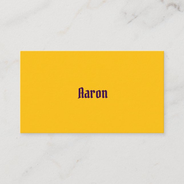 Yellow Calling Card (Front)
