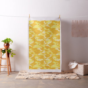 Yellow Camo Camouflage Military Army Pattern Fabric