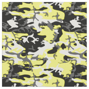yellow camouflage black white camo fabric
