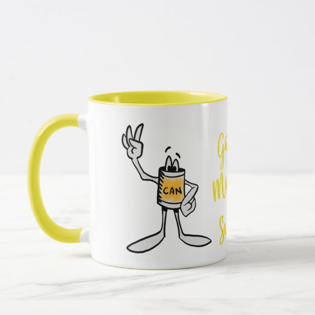 Yellow Can Creature Coffee Mug (Left)