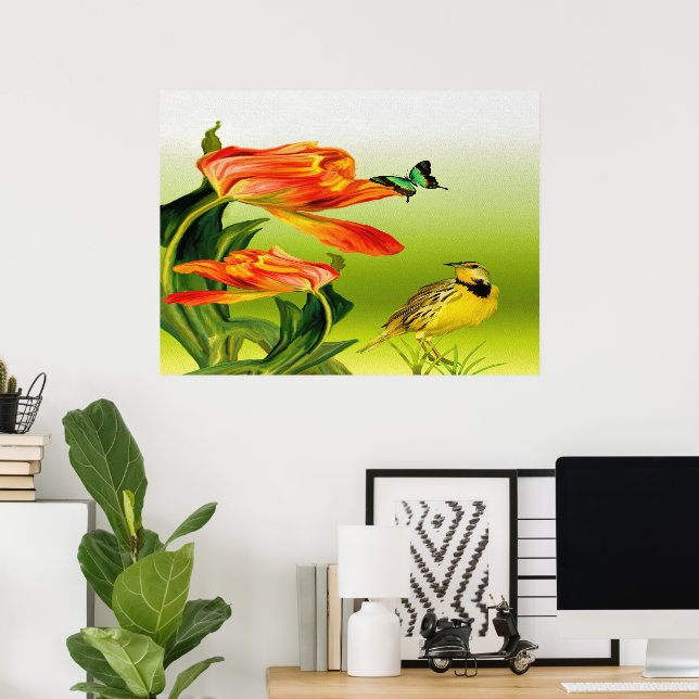 Yellow Canarie name Holly Poster (Home Office)