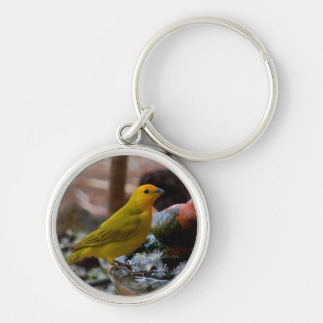 Yellow Canary Birds of Hawaii Key Ring (Front)