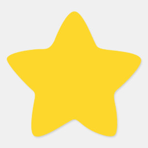 Yellow Canary Fashion Solid Colour Star Sticker