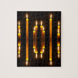 Yellow Candles Candlelight Jigsaw Puzzle