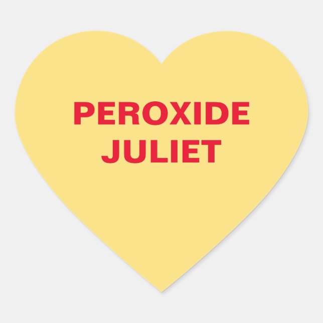 Yellow Candy Heart Sticker (Front)