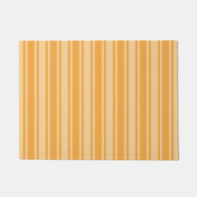 Yellow candy stripes doormat (Front)