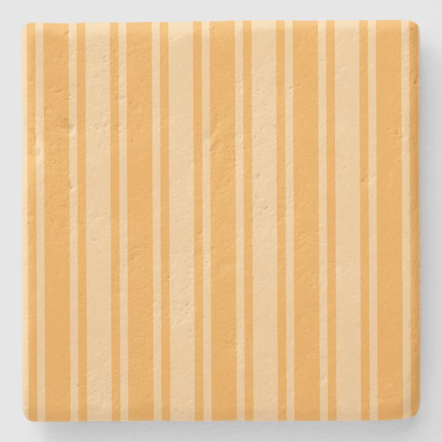 Yellow candy stripes stone coaster (Front)