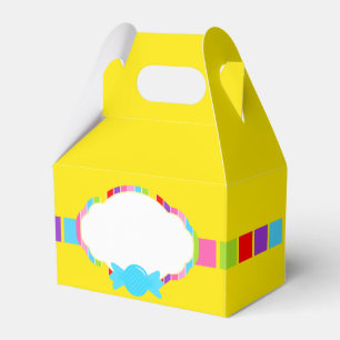 Yellow Candyland Inspired Sweet Treat Favour Boxes