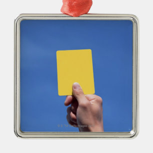 Yellow Card Metal Tree Decoration