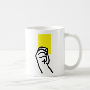 Yellow card soccer coffee mug