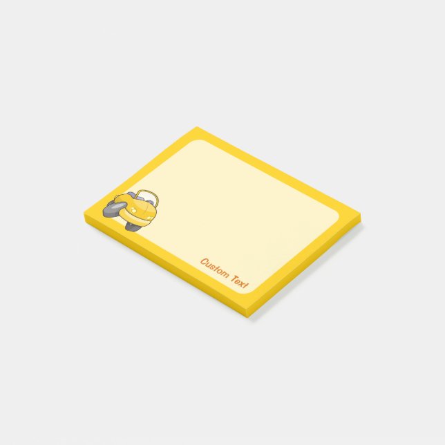 Yellow Cartoon Car Post-it Notes (Angled)