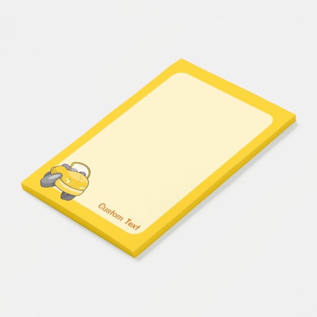 Yellow Cartoon Car Post-it Notes (Angled)