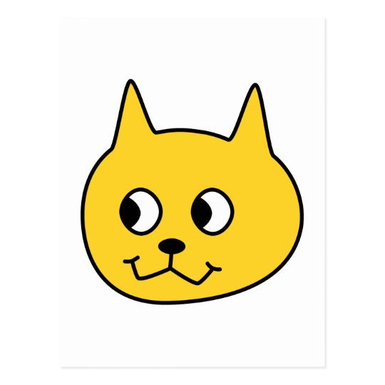 Yellow Cartoon Cat. Postcard