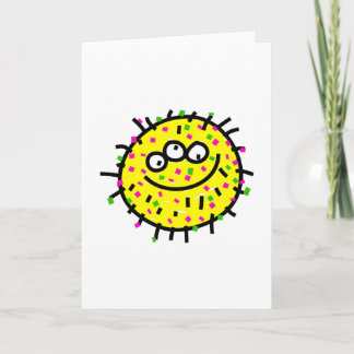 Yellow Cartoon Germ Card